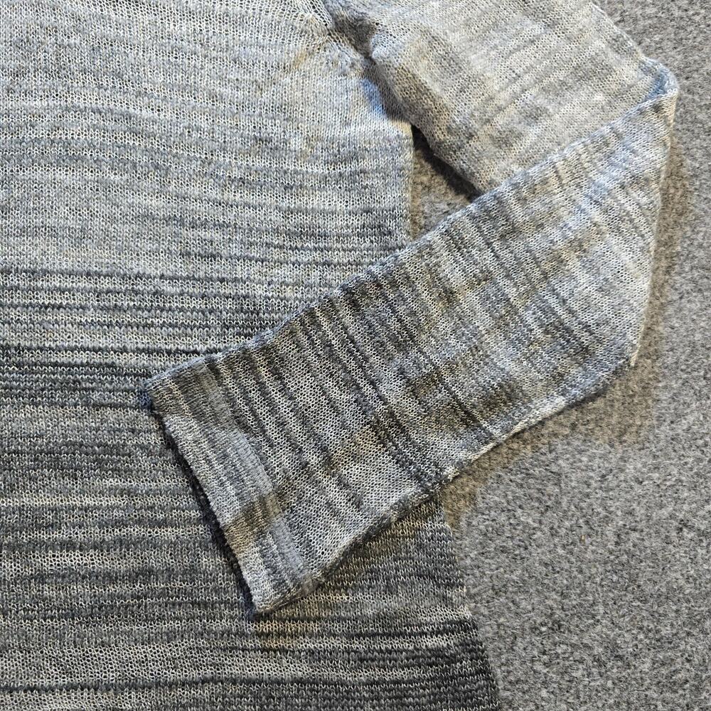Prana Sweater Womens Size XS Black Gray Striped Hoodie Knit Long Sleeve Comfort - Picture 3 of 9